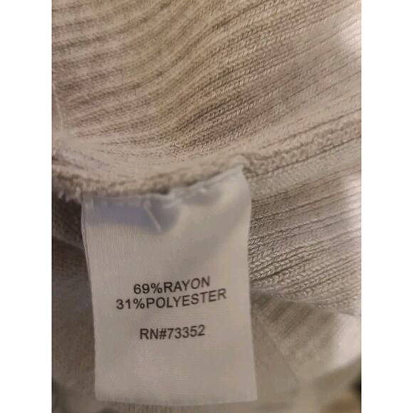 99 Jane Street Open Front Cardigan Roll Tab Sleeve Medium - Tan Wheat Color - Picture 2 of 6